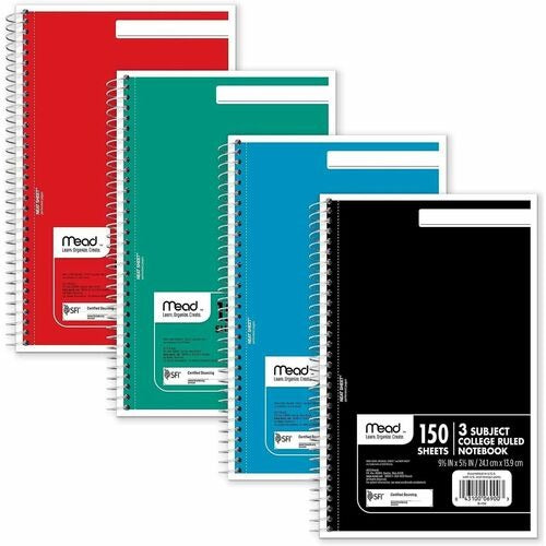 MEAD Bsc Preferred MEA06900 3-subject Notebook 150 Sheets