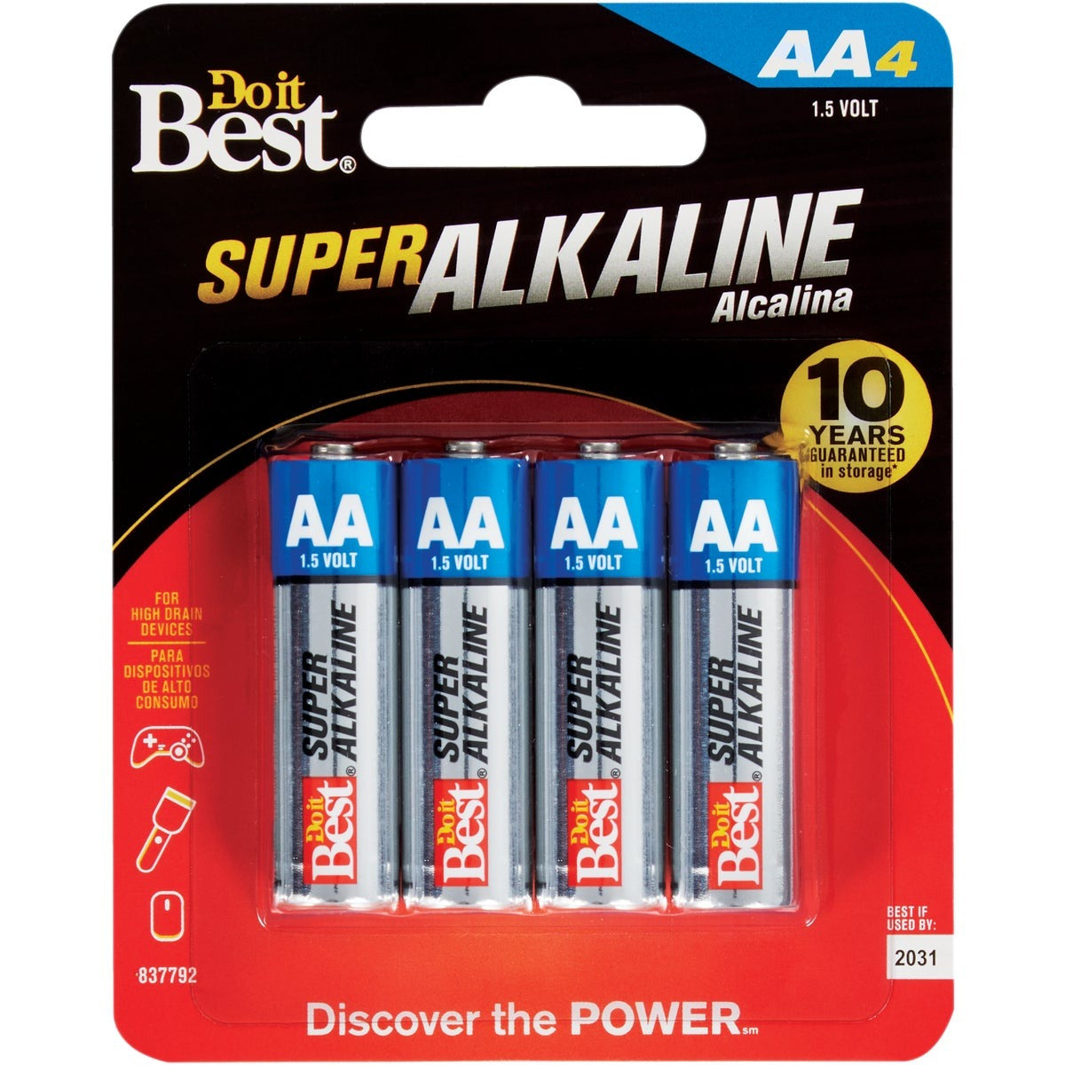 BSC PREFERRED Bsc Preferred DIB837792 Aa Super Alkaline Battery 4 Pack
