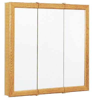 ZENITH Zenith Home Corp K24 Triview Medicine Cabinet Oak Frame