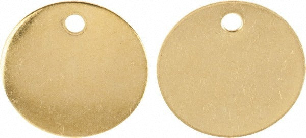 C H HANSON C.h. Hanson 41857 Round Brass Blank Metal Tag 1.5 in