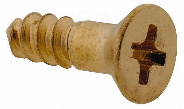 VALUE COLLECTION Value Collection R52000262 Flat Head Wood Screw No.6 Brass