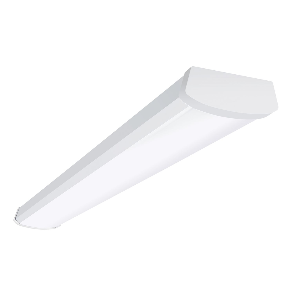 Metalux 4NWS3C3-UNV LED Wraparound, 120-277 VAC, 33.9 Watts, Selectable Lumen and CCT, 82 CRI, Gloss White, 4 ft Length