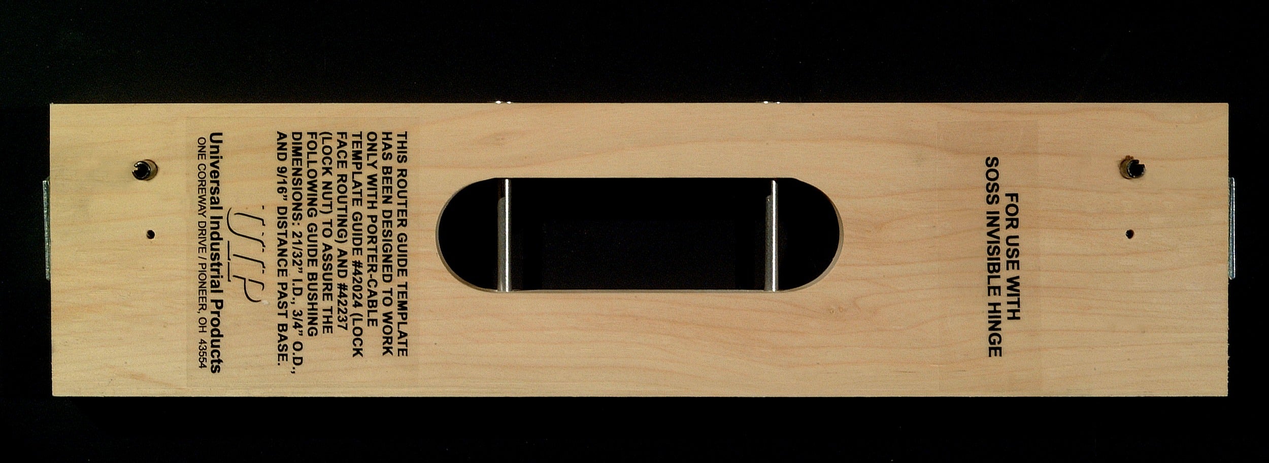 SOSS Soss 212IT Router Guide Template for 212 Hinges