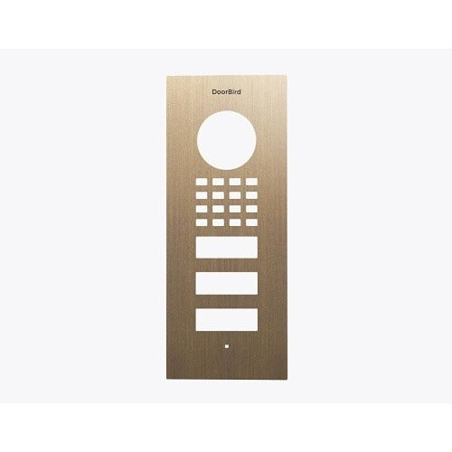 DOORBIRD Doorbird 423873841 Faceplate D1102V Flush Mount Burnished Brass