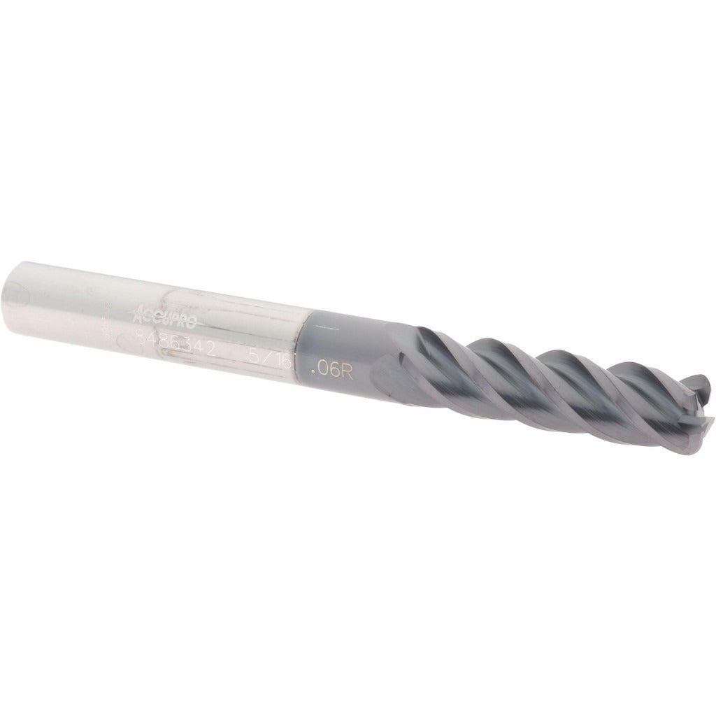ACCUPRO Accupro 12183046 Corner Radius End Mill 5/16 in 4 Flute