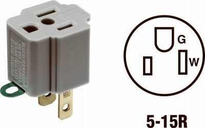 LEVITON Leviton Mfg Co 028-00274-000 Grounding Outlet Adapter