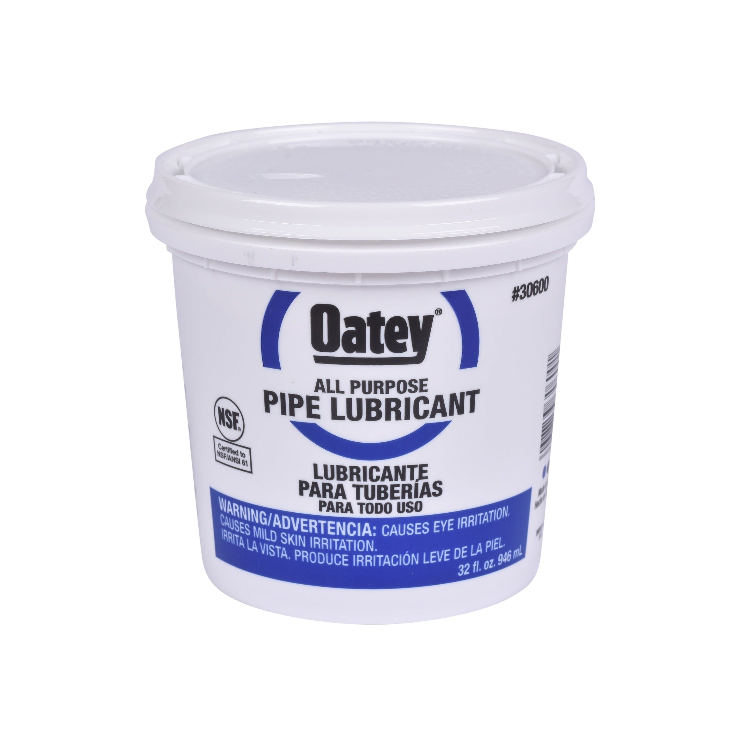 OATEY Oatey 30600 Pipe Lubricant, 32 oz, Soft Amber Paste, Off-White