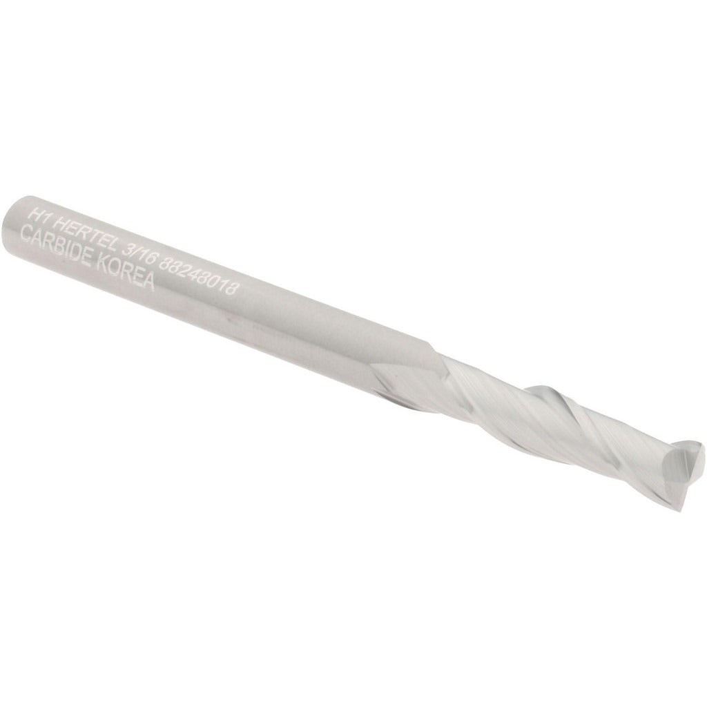 HERTEL Hertel 750351 Square End Mill 3/16 in 2 Flute Solid Carbide