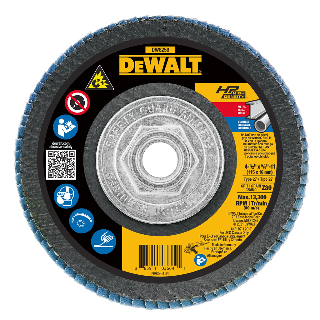 DeWalt DW8256 4-1/2 Inch 80 Grit XP Flap Disc