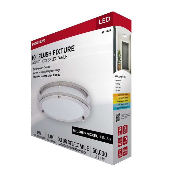 SATCO-NUVO Satco-Nuvo 62-1875 Glamour Flush Mount 18W (10-inch)
