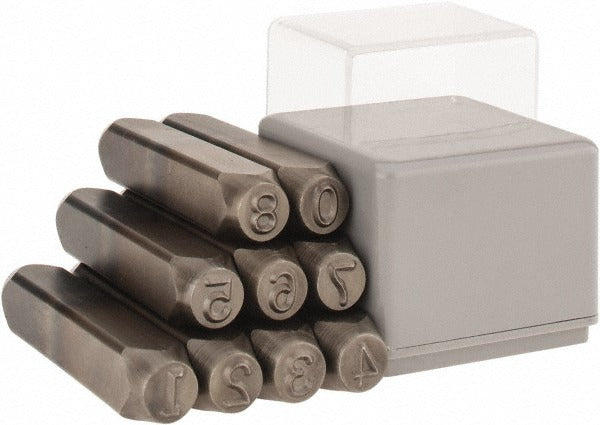 C H HANSON C.h. Hanson 21460 Steel Number Stamp Set 5/16 in 9 Pc