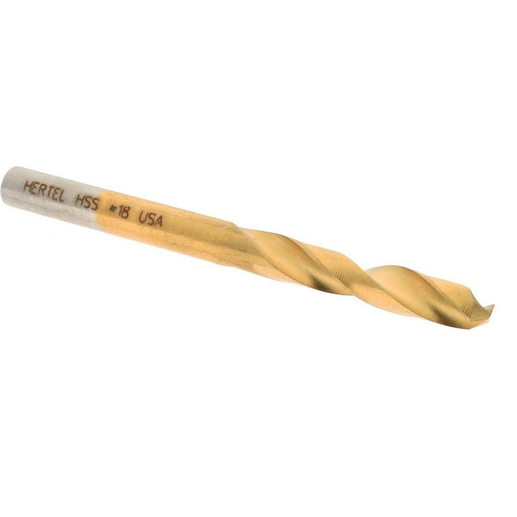 HERTEL Hertel 2387355 Screw Machine Drill Bit Size 18 Hss Tin