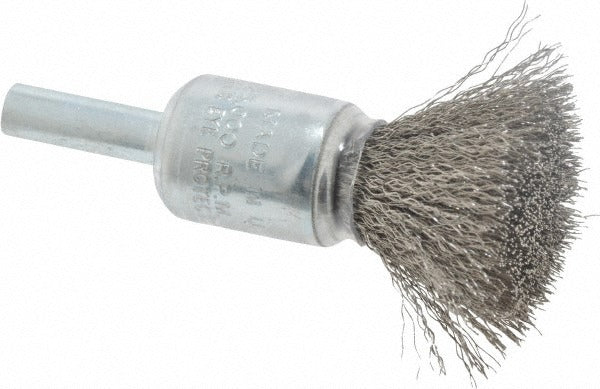 WEILER Weiler 90300 End Brush 1/2 in Stainless Steel Crimped Wire