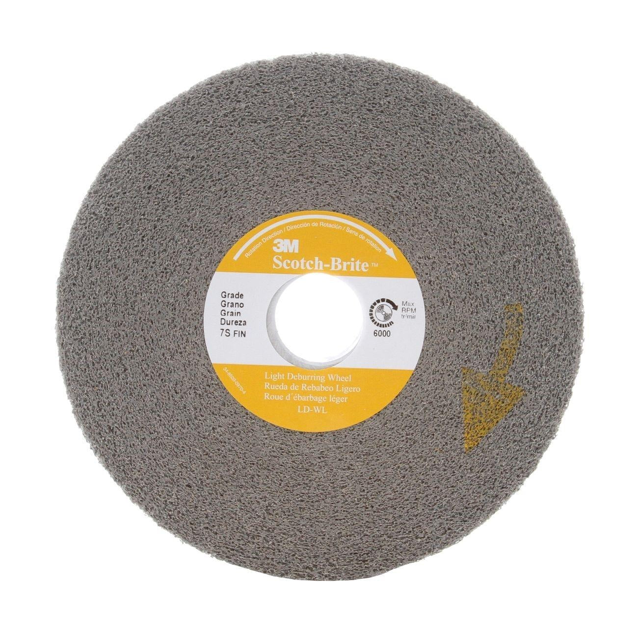 3M 3M 7000000733 Scotch-Brite Light Deburring Wheel Ld-Wl Fine 8 inches x 1 inches x 3 inches (3/Case) 3MA048011-01679