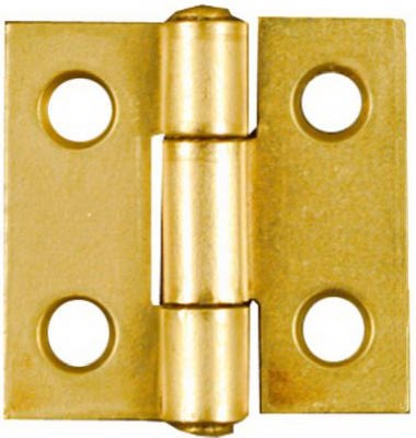 NATIONAL HARDWARE National Mfg N145-946 Narrow Hinge 1x1 Inch Dull Brass 2 Pack
