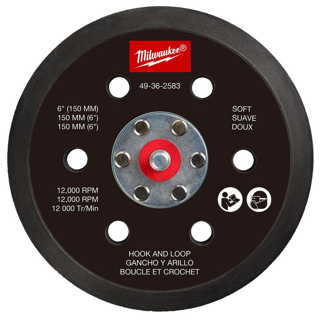 MILWAUKEE Milwaukee Tool 49-36-2583 6 Inch Hook Loop Backing Pad