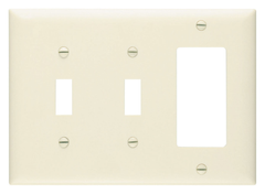 Pass & Seymour TP226LA WALLPLATE COMBINATION 3 4.7IN LT ALMOND