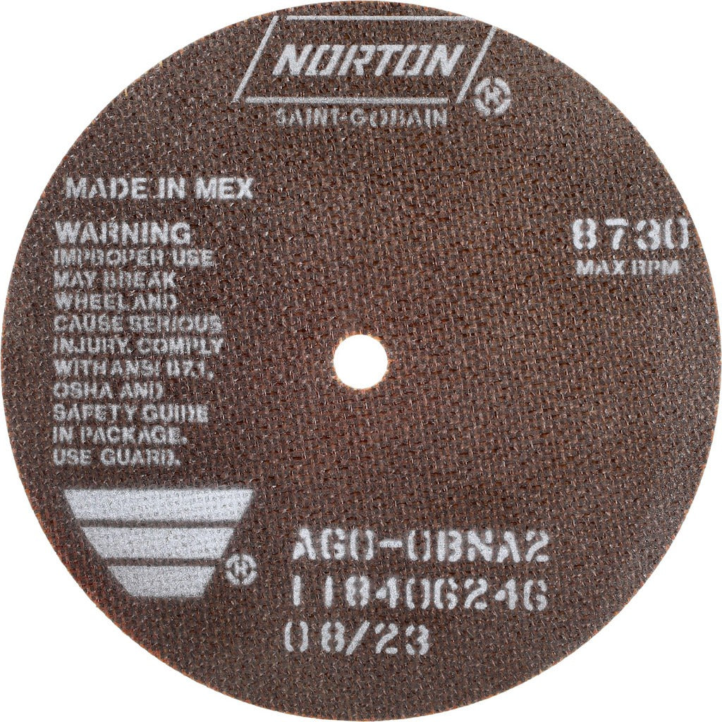NORTON Norton 66252938786 Cutoff Wheel 7 in 60 Grit Aluminum Oxide