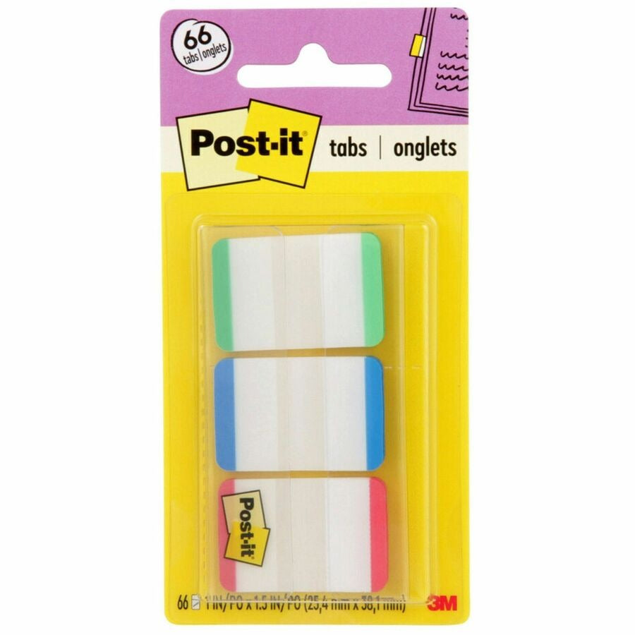 3M 3M MMM686LGBR Post-it Durable Tabs (1.50 in x 1.00 in, 66/Pack)