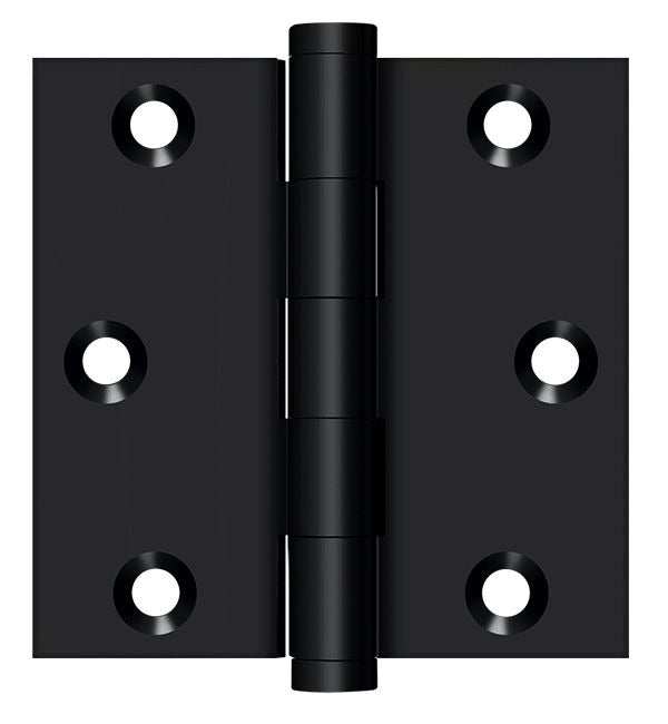 DELTANA Deltana DSB319 Square Door Hinge 3x3 Inches Black