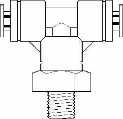 VALUE COLLECTION Value Collection PC72GS-66 Male Swivel Branch Tee 3/8 in