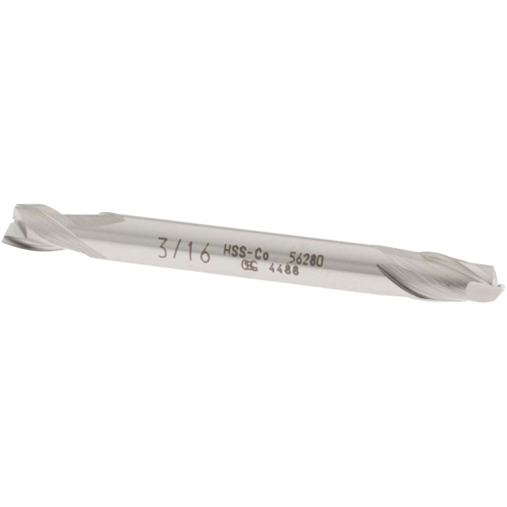 OSG Osg 5628000 Square End Mill 3/16 in 2 Flute Cobalt Double End