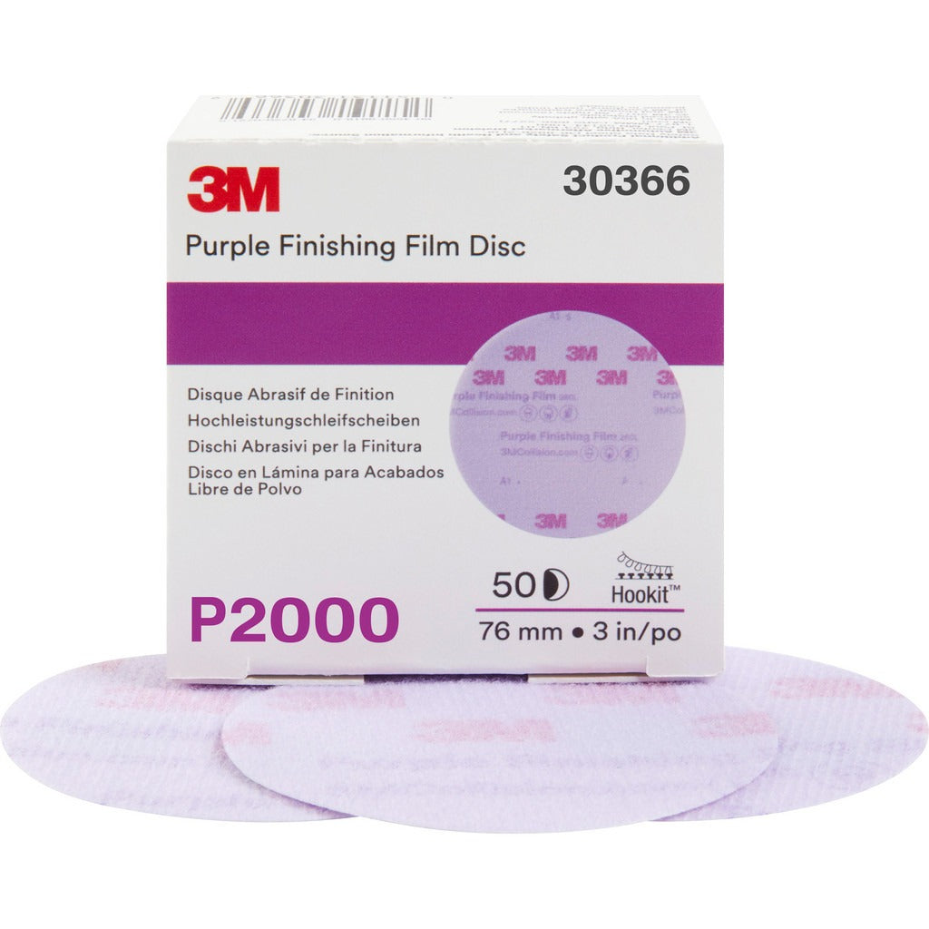 3M 3M 7100122772 Hook Loop Disc 2000 Grit 3 Inch 50 Pack