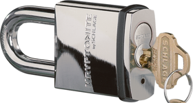 SCHLAGE SCHLAGE KS21F1200 Chrome Padlock SFIC Prep Less Core 2 Inch Shackle