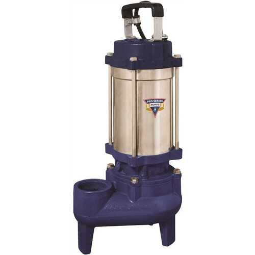 GLENTRONICS GLENTRONICS E7040-NS Sewage Pump 4/10 HP 4,440 GPH