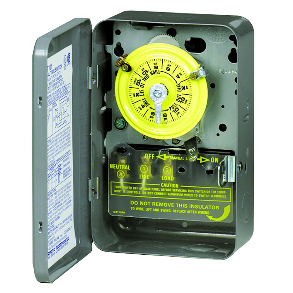 Intermatic T101 24-Hour Mechanical Time Switch 40A 125 VAC