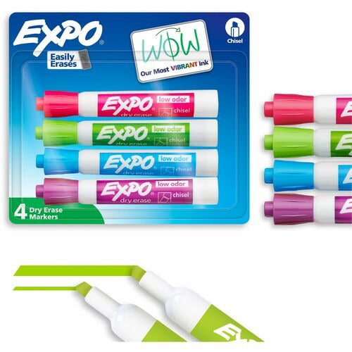 SHARPIE Newell Brands SAN81029A Dry-erase Markers Chisel Tip 4-pack