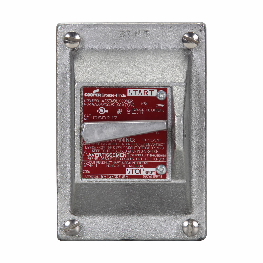 Crouse-Hinds DS415 Crouse-Hinds Series EDS Snap Switch Cover 20A Feraloy Iron Alloy Replacement MPN