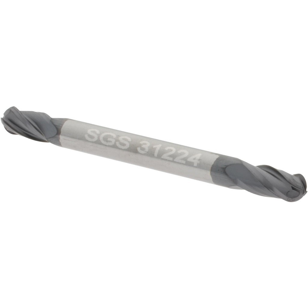 KYOCERA SGS PRECISION TOOLS Sgs 31224 Ball End Mill 0.125in 4 Flute Solid Carbide Altin