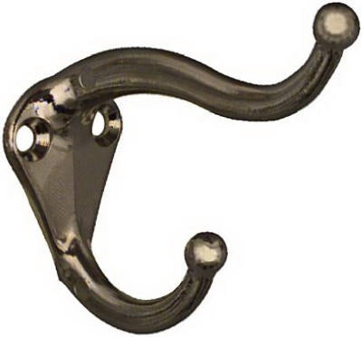 NATIONAL HARDWARE National Mfg N192-781 Coat Hat Hook Nickel 2 Pack