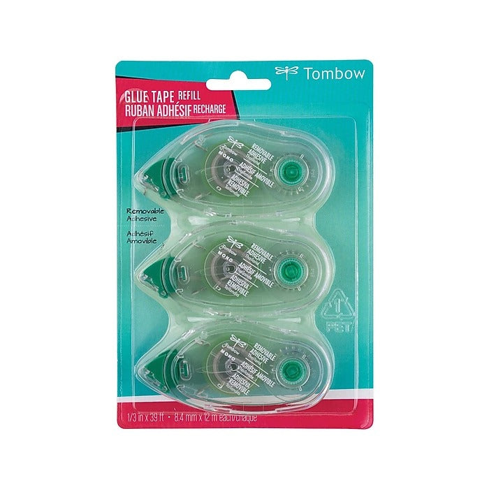 TOMBOW Tombow TOM62209 Mono Removable Adhesive Applicator Refill (3 Pack) 62108