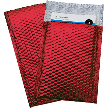 BSC PREFERRED Bsc Preferred GBM0711R Red Metallic Bubble Mailers 72pk