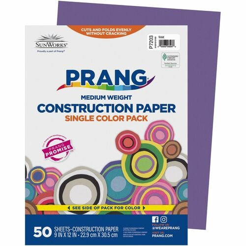 PACON Pacon PAC7203 Heavyweight Construction Paper 9x12 50 Pack