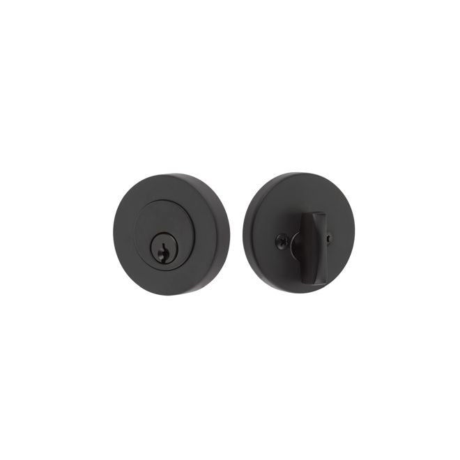 EMTEK Emtek 8423US19 Modern Disc Single Cylinder Deadbolt Flat Black