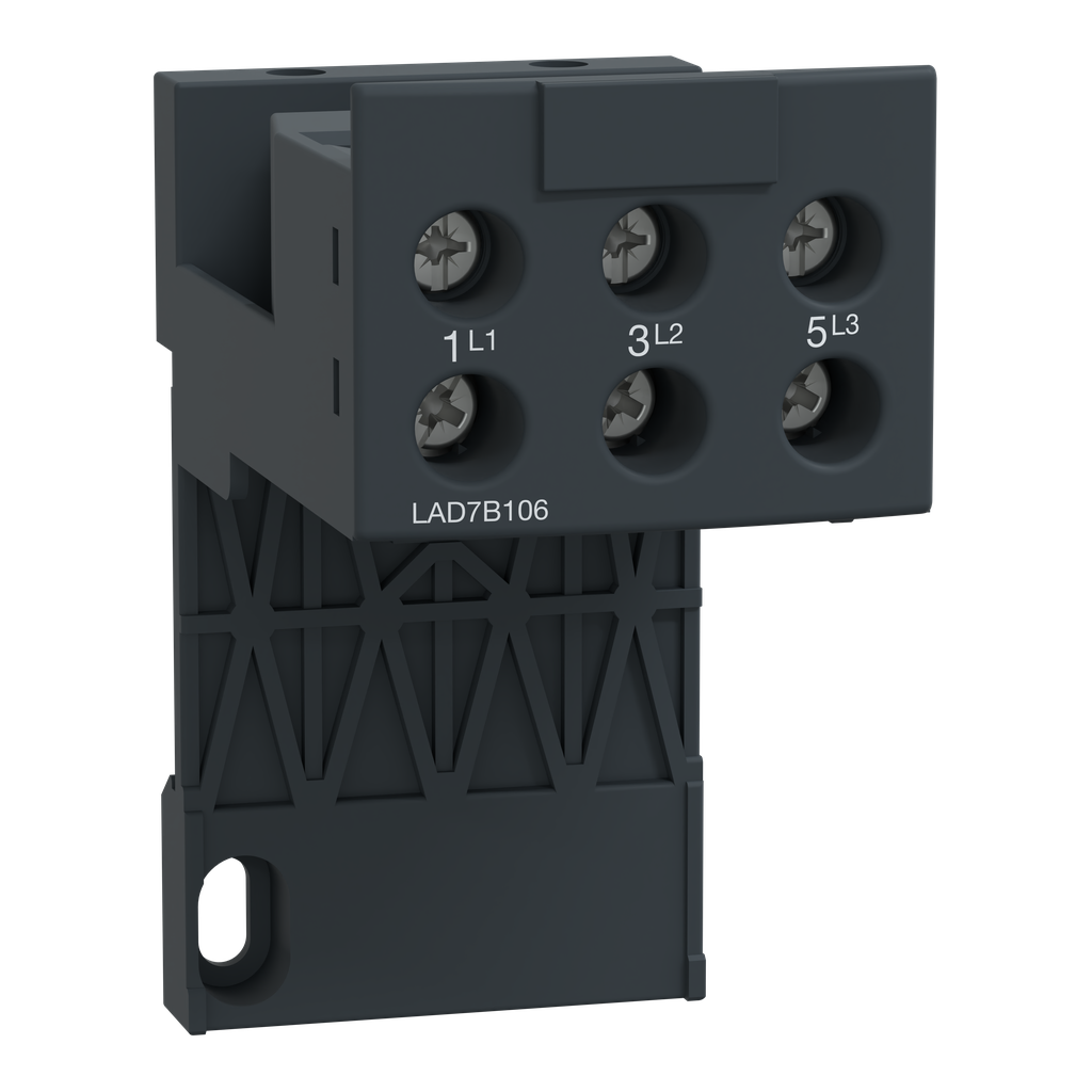 Schneider Electric LAD7B106 Terminal Block 45x80x85 mm Screw Terminal with Overload Relay Mounting