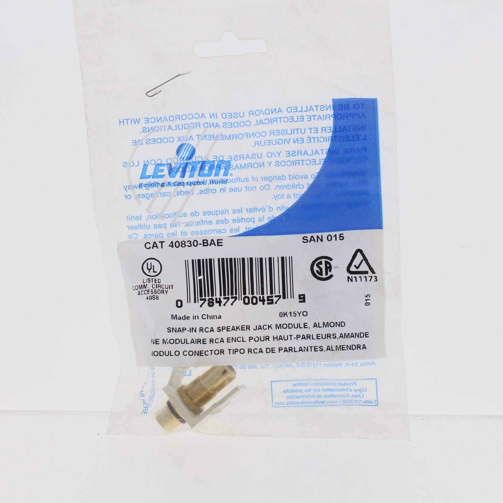 LEVITON Leviton 40830-BAE QuickPort Snap-In Modular Insert (Each)