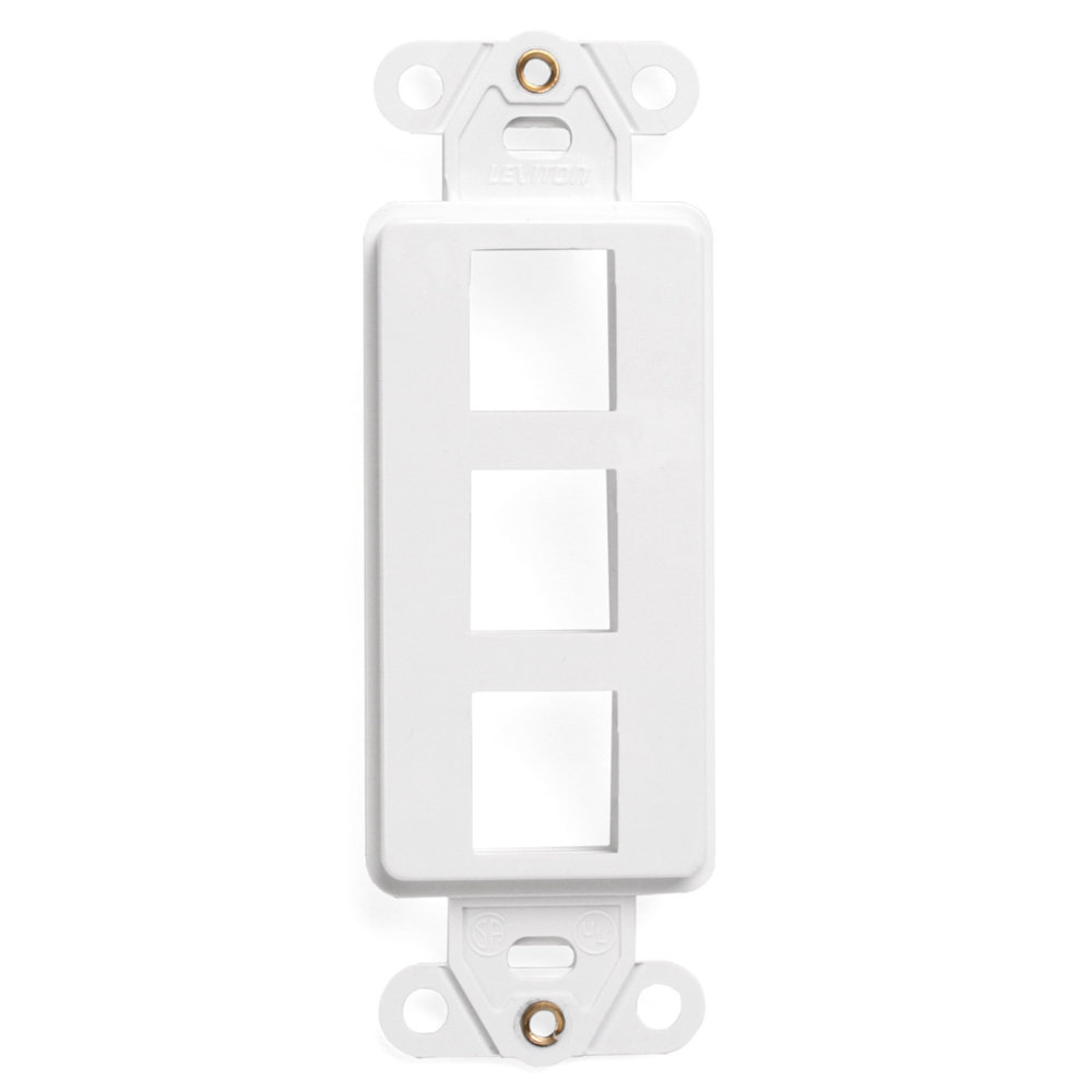 Leviton 41643-W QuickPort Decora Insert 3-Port White