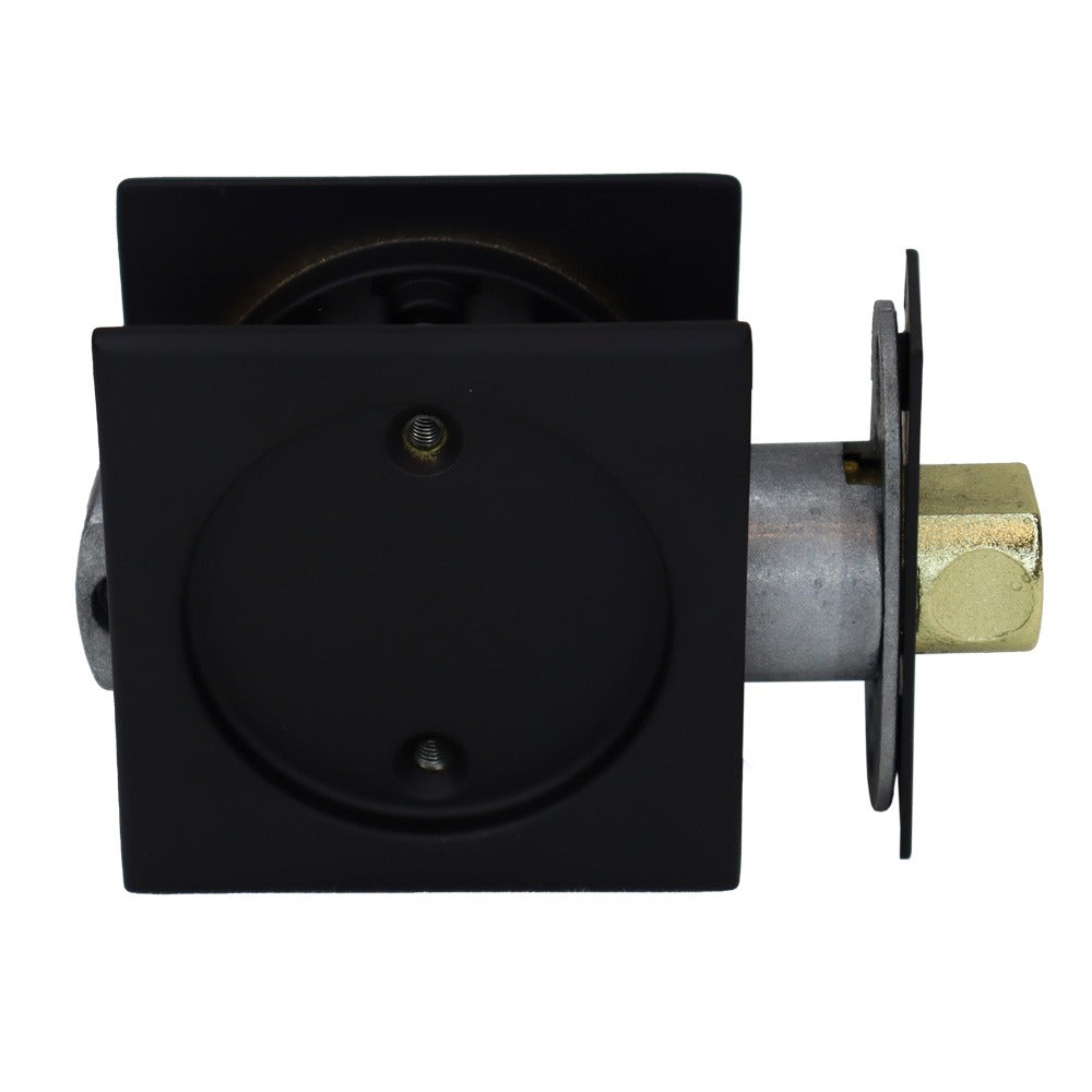 EMTEK Emtek 2134US19 Square Pocket Door Tubular Lock Flat Black