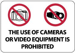 ACCUFORMNMC Accuformnmc M454RC No Cameras Sign 14 in Rectangle
