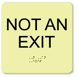 ACCUFORMNMC Accuformnmc GADA112BK Not an Exit Plastic Sign
