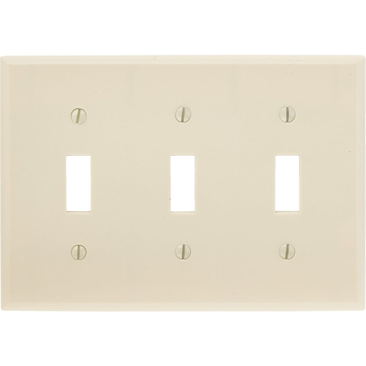 LEVITON Leviton 001-86011 Ivory 3-toggle Wall Plate