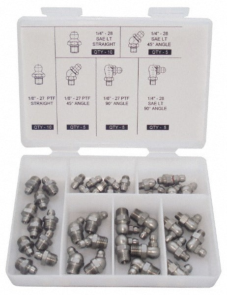PRO-LUBE Pro-lube GFTKIT/SS/SAE40 Grease Fitting Set 40pc Ss