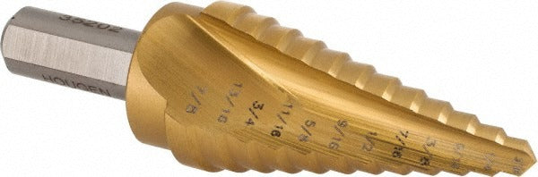 HOUGEN Hougen 35202 Step Drill Bit Cobalt M42 3/16 to 7/8 Inch