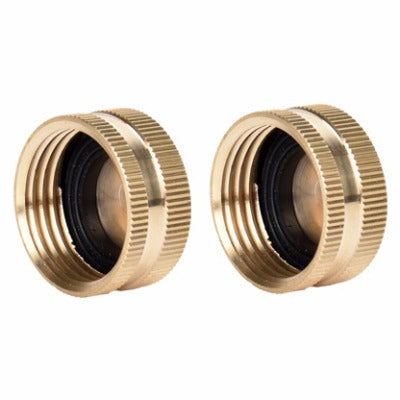 FISKARS Fiskars Brands Inc 05HC2GT Brass Hose Cap 2 Pack