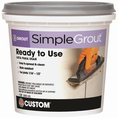 CUSTOM BUILDING PRODUCTS Custom Bldg Products PMG380QT Pre-mixed Sanded Grout Haystack