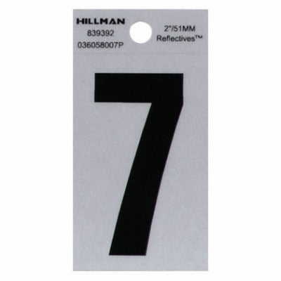 HILLMAN Hillman Fasteners 839392 Reflective Vinyl Number 7 2in